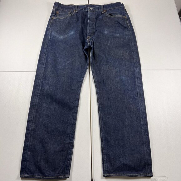Levi's 501 Straight Leg Button-Fly Jeans Blue Men’s Size 40 x 32 - Picture 1 of 5